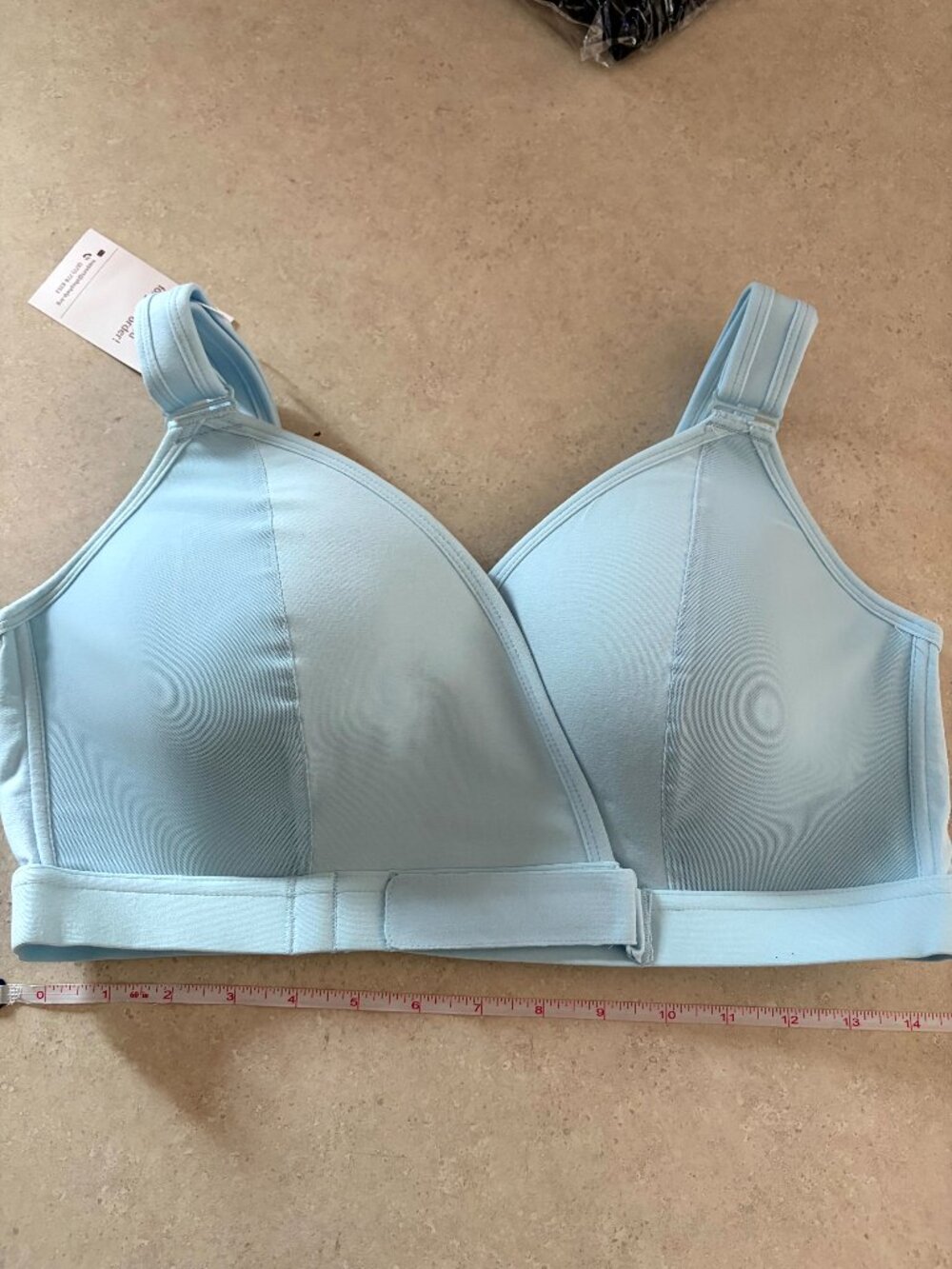 Vera Comfort Women’s Size 2XL Blue Wirefree Adj. Strap Front Closure Sports Bra